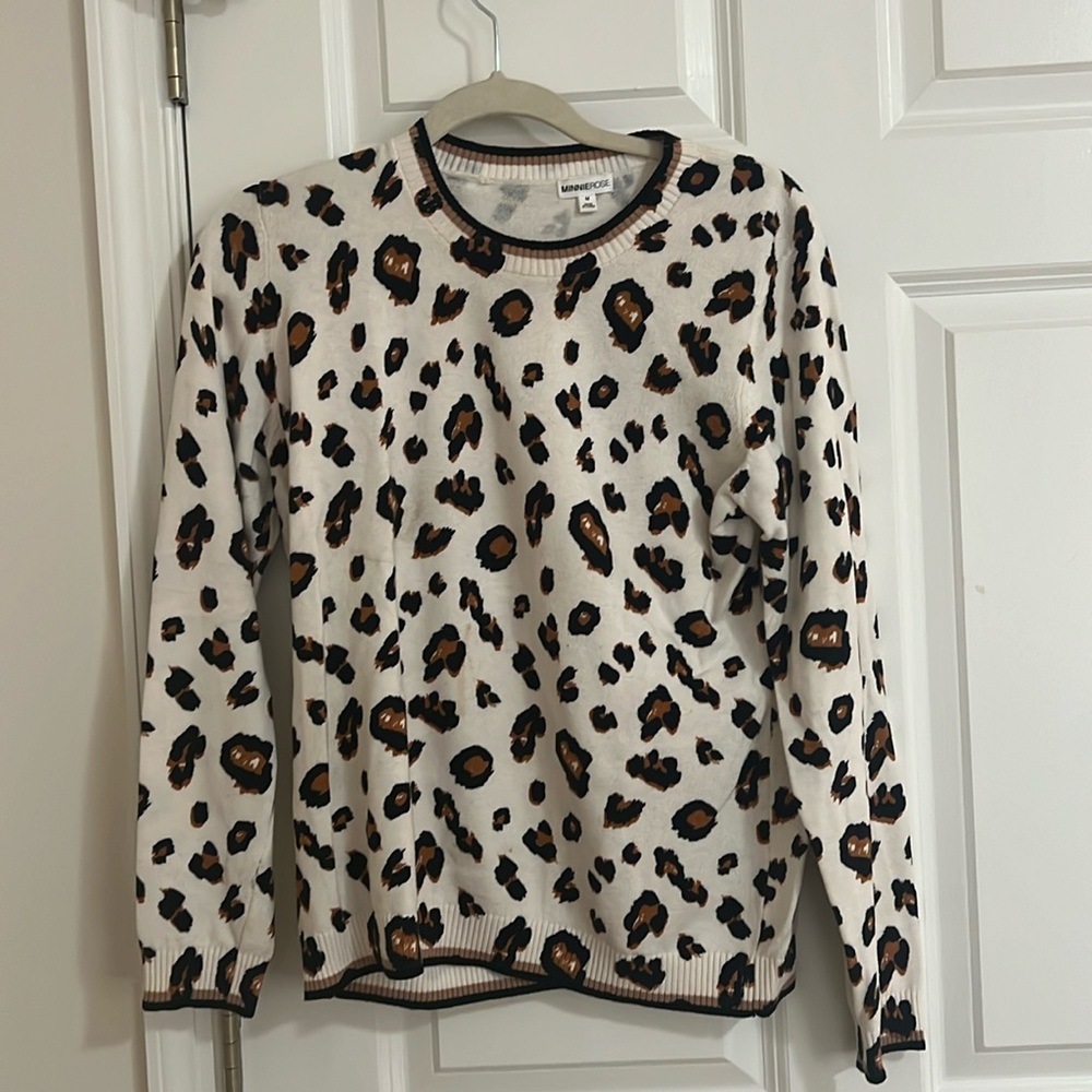 Minnie Rose leopard sweater